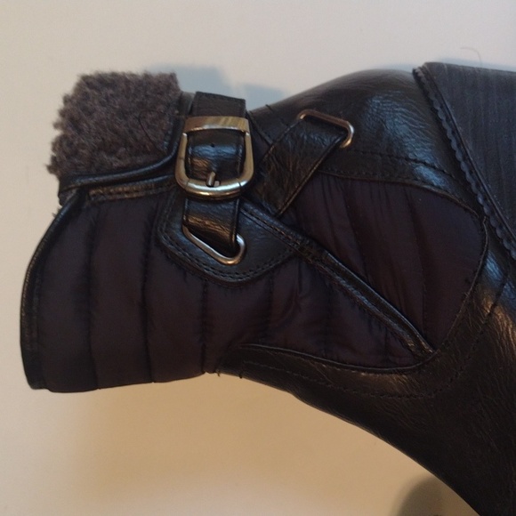 Aliandra Black Wedge Heel Black Winter Fall Boots Size 6 - Picture 8 of 16